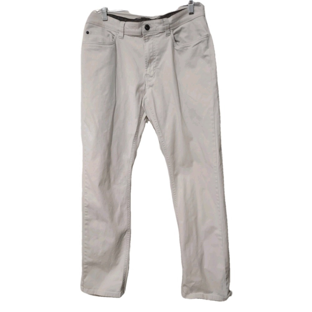 Van Heusen Pants Slacks Men's 32x30 Slim Tan 5 Pocket Design 29" Inseam 6.5" Leg